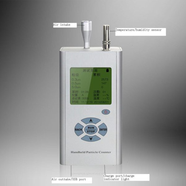 Portable 3-Channel Handheld particle counter