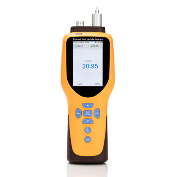OC-1000 Handheld 5 gas detector 5-in-1 multi gas leak detector H2S/CO/CO2/VOC/Dust Can be Connected to a Bluetooth and Printer
