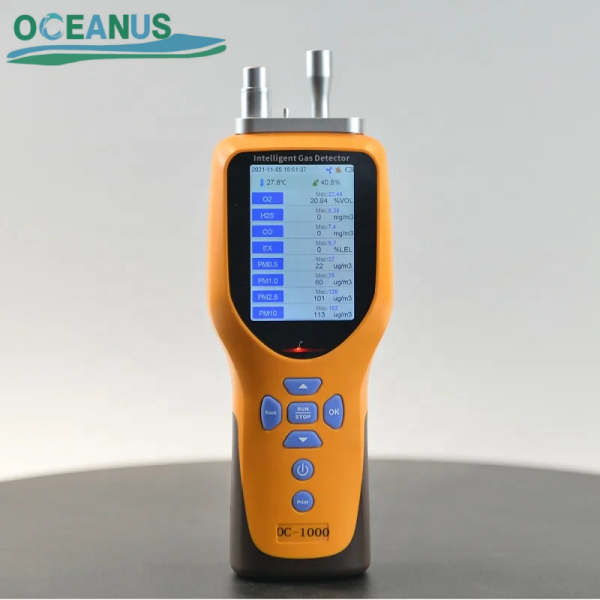 OC-1000 Handheld Air Quality Detector CO2 TVOC PM2.5 CO O2 Gas Analyzer for Workshop Painting Factory Indoor Air Monitoring