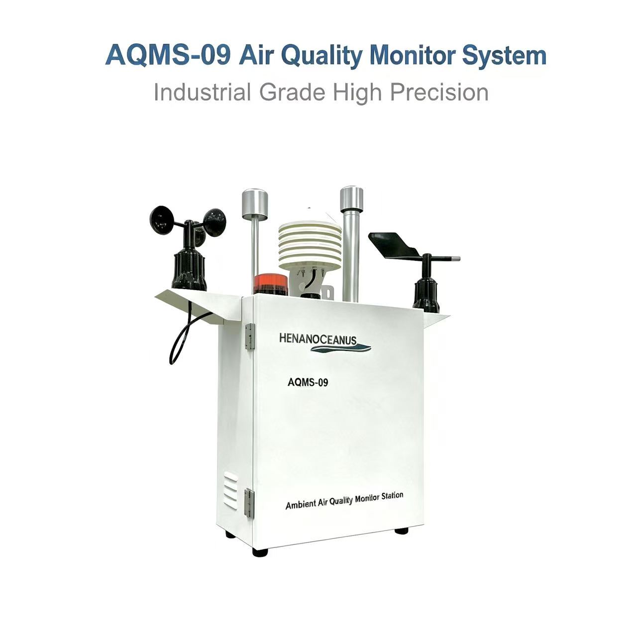 AQMS-09 Air Quality Monitoring Station for Monitoring the air Pollution NO2 SO2 O3 CO H2S VOC PM2.5 PM10