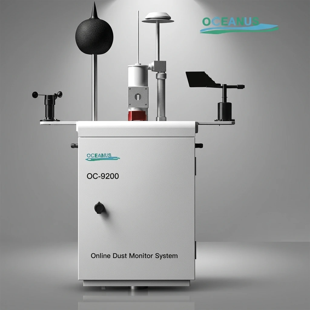 Customizable PM2.5/PM10/TSP OC-9200 Real-Time Outdoor Dust Detector IP65 Cloud Platform Optional LED Screen Construction Landfill Assessment