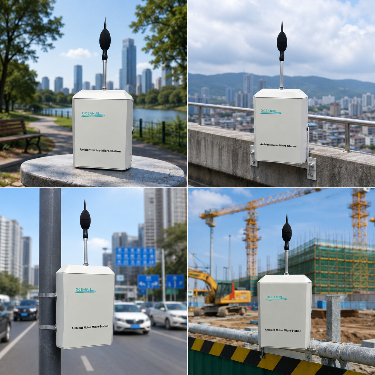 All Weather Ambient Noise Micro Station Wind Rain Dust Proof 99% Data Upload Rate Real Time Online Noise Emission Monitoring Equipment - Image 2