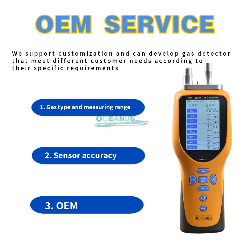 OC-1000 Built-in Pump Multi Gas Detector CH2O Formaldehyde TVOC For Industrial Confined Space Monitoring - Image 2