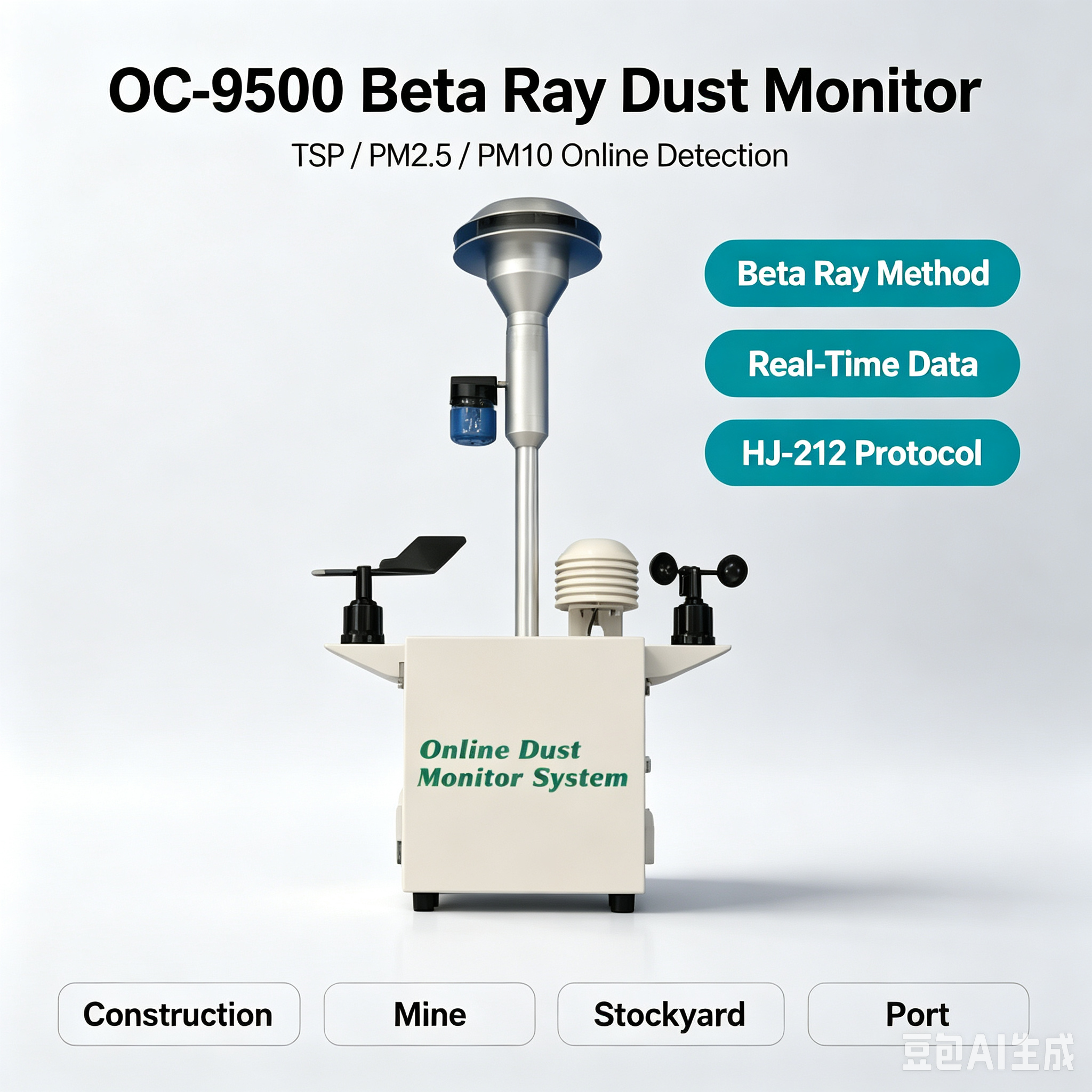 OC-9500 Industrial Outdoor Beta Ray Dust Monitoring System - Image 2